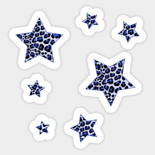 Blue Cheetah Stars Pack Sticker